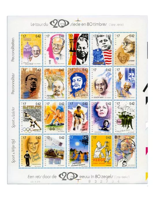 n° 2855/2874, 2940/2959, 3019/3038 - Timbre BELGIQUE Poste