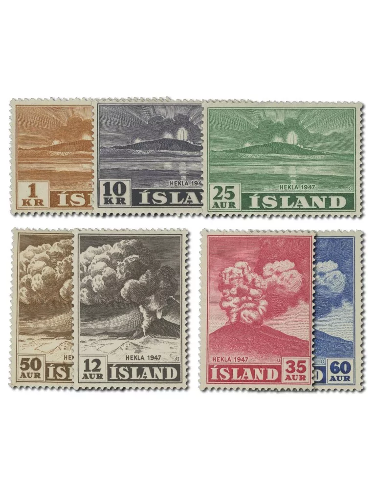 n° 208/214* - Timbre ISLANDE Poste