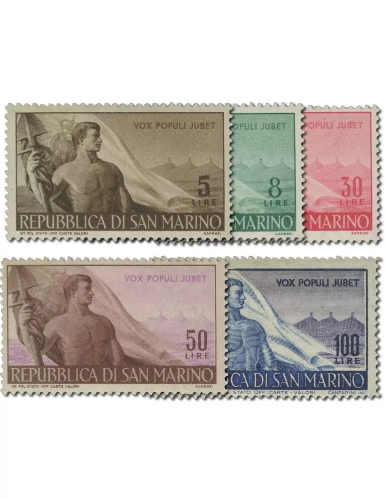 n° 314/318* - Timbre SAINT MARIN Poste