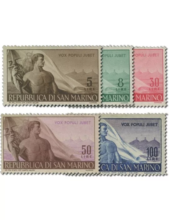 n° 314/318* - Timbre SAINT MARIN Poste