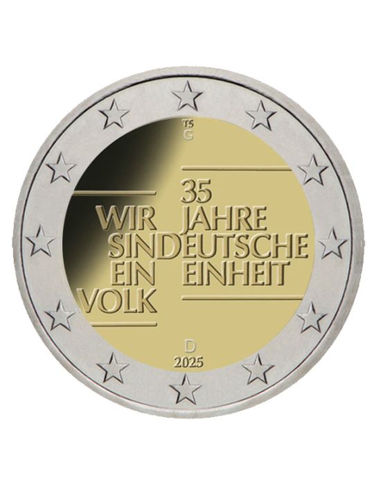 2 EURO COMMEMORATIVE 2025 : ALLEMAGNE (35 ans de la Réunification allemande) – 5 ATELIERS