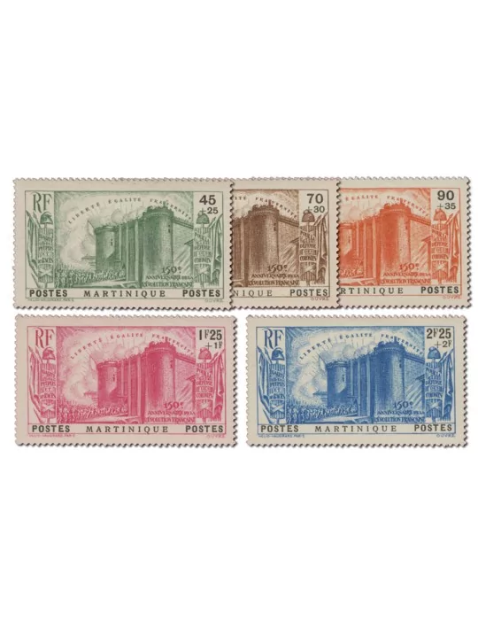n° 170/174* - Timbre MARTINIQUE Poste