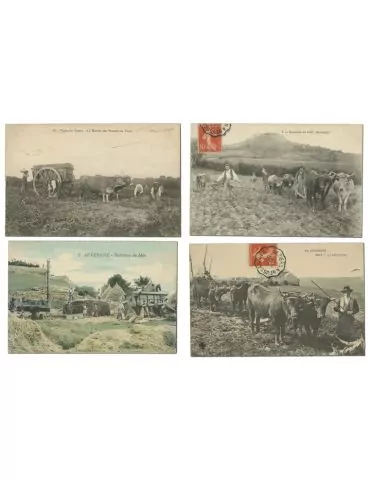 4 CPA - Timbre FRANCE Cpa