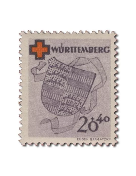 n° 38/41* - Timbre WURTEMBERG Poste