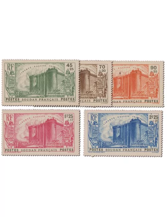 n° 105/109** - Timbre SOUDAN Poste