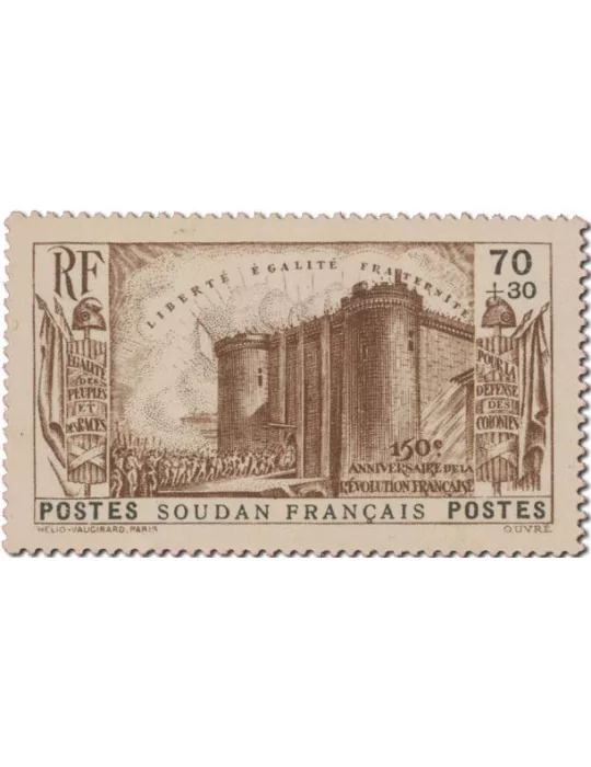 n° 105/109** - Timbre SOUDAN Poste