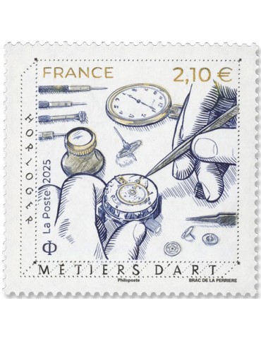 n° 5944 - Timbre France POSTE (METIERS D'ART - HORLOGER - 11 25 001)