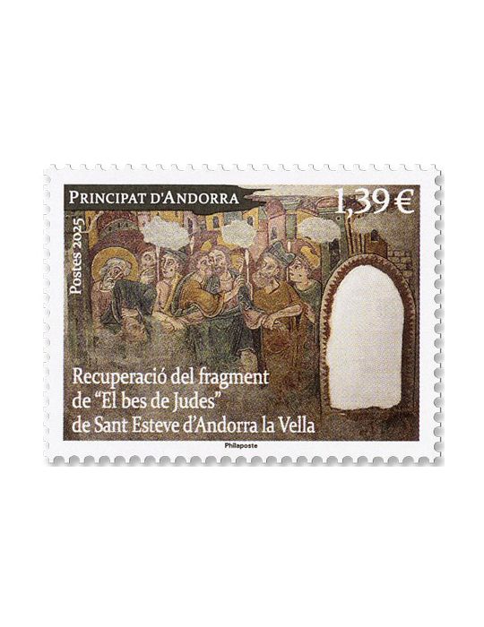 n° F932 - Timbre ANDORRE Poste (BLOC RECUPERATION PEINTURES DE SANT ESTEVE)
