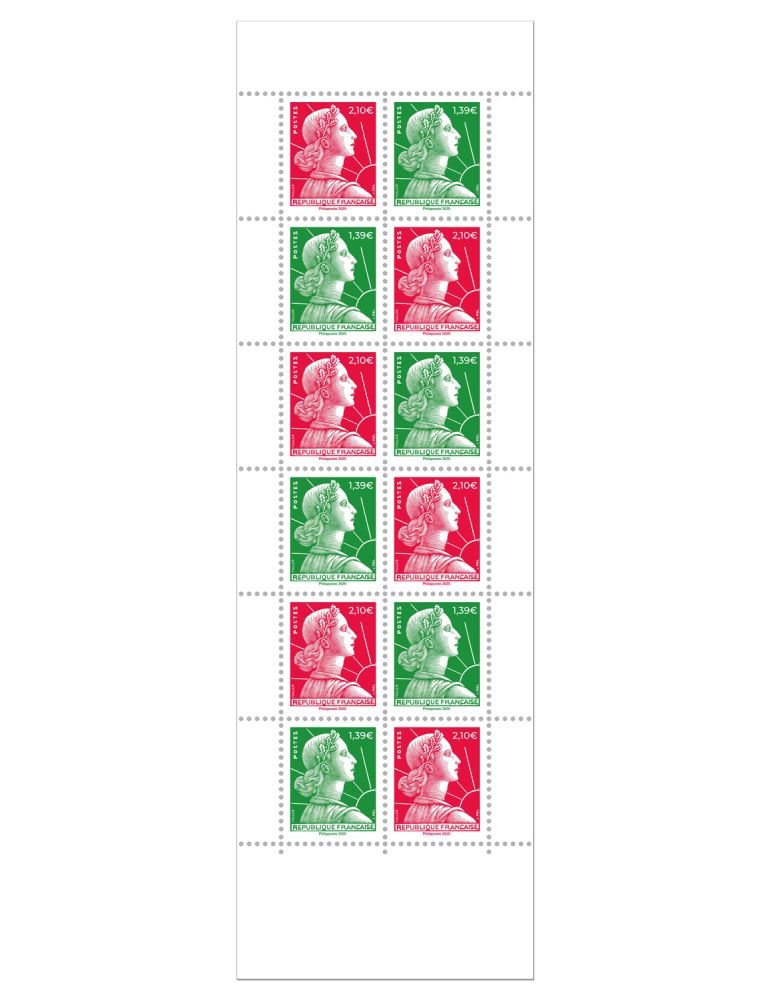 n° 1537 (n° 5926/5928) - Timbre France Carnets Divers (CARNET 70 ANS MARIANNE DE MULLER)