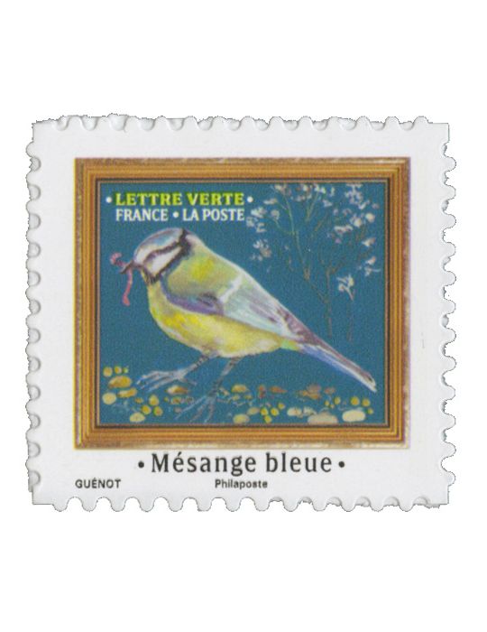 FRANCE : FEUILLE ADHESIVE LA MESANGE BLEUE