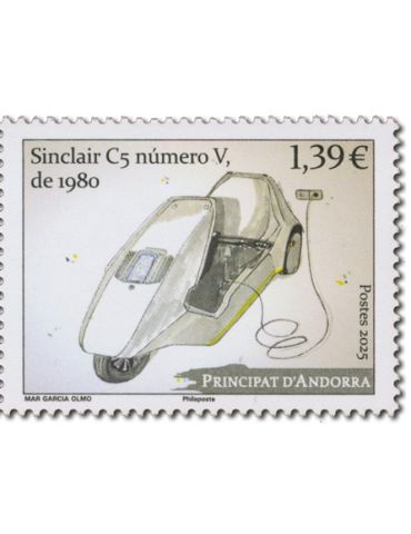 n° 938 - Timbre ANDORRE Poste (SINCLAIR C5 - 14 25 111)