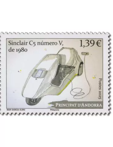n° 938 - Timbre ANDORRE Poste (SINCLAIR C5 - 14 25 111)
