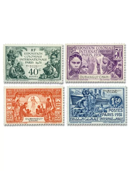n° 84/87* - Timbre OUBANGUI-CHARI Poste