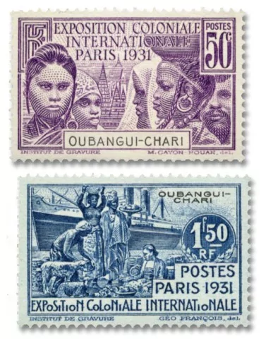 n° 84/87* - Timbre OUBANGUI-CHARI Poste 2