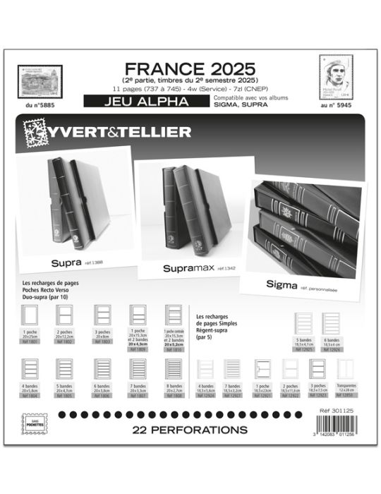 FRANCE ALPHA : 2025 - 2E SEMESTRE (JEUX SANS POCHETTES)