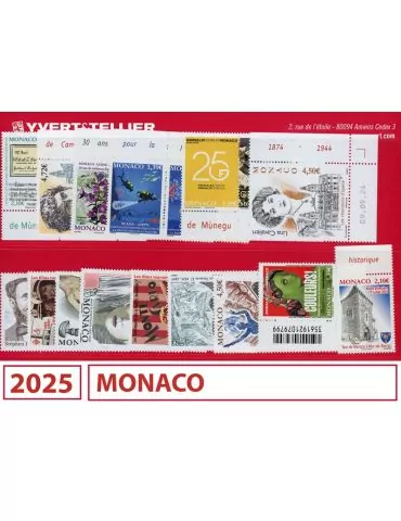 n° 3470/3569 - Timbre Monaco Année complète (2025)