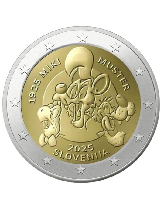 2 EURO COMMEMORATIVE 2025 : SLOVENIE (100 Ans de Miki Muster)