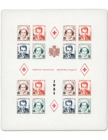 n° 4B -Timbre Monaco Bloc et feuillets