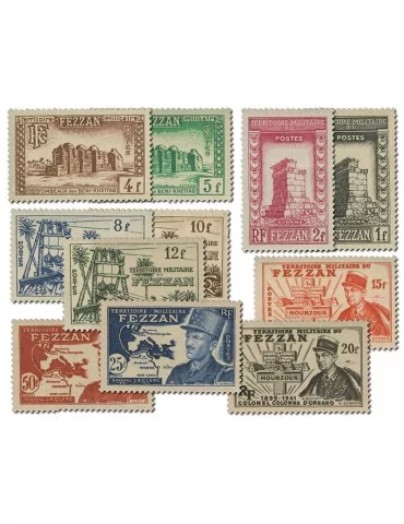 n° 43/53* - Timbre FEZZAN Poste