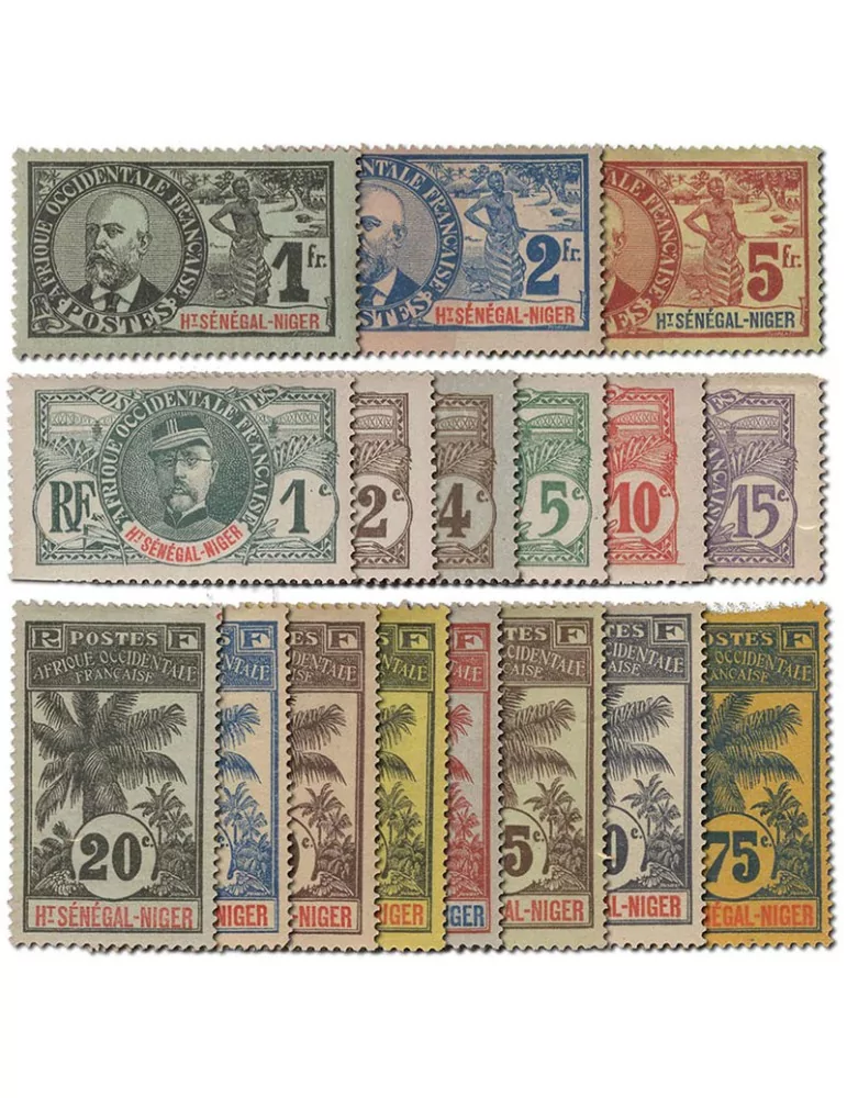 n° 1/17* - Timbre HAUT SENEGAL ET NIGER Poste