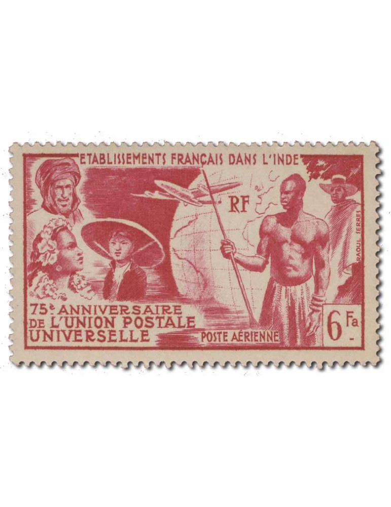 n° 21** - Timbre INDE Poste Aerienne