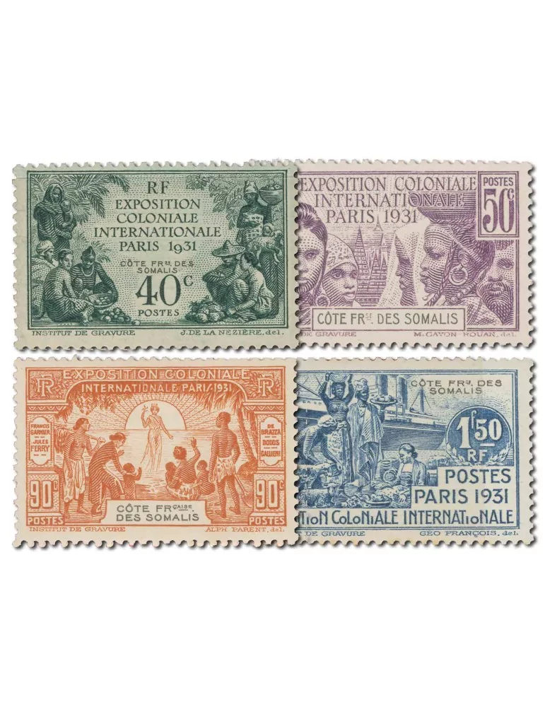 n° 137/140* - Timbre COTE DES SOMALIS Poste