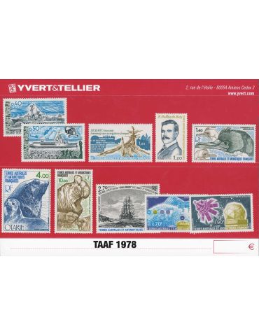 n° 74/78+PA51/55 - Timbre TAAF Année complète (1978)