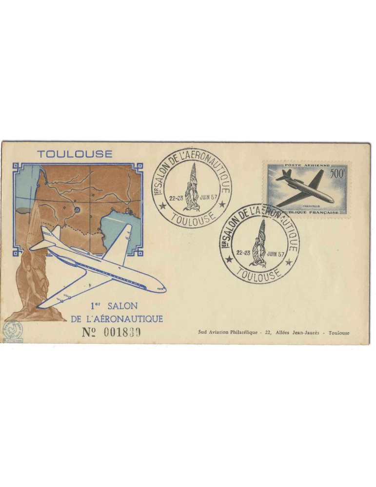 n° 36 obl. - Timbre FRANCE Poste Aerienne