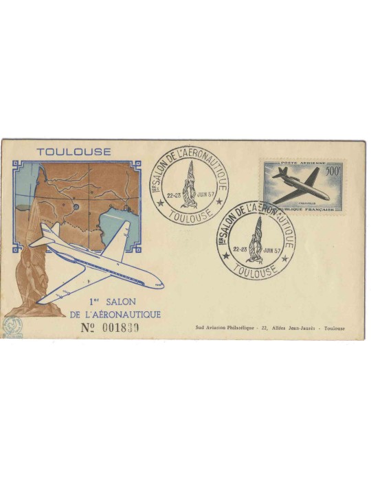 n° 36 obl. - Timbre FRANCE Poste Aerienne