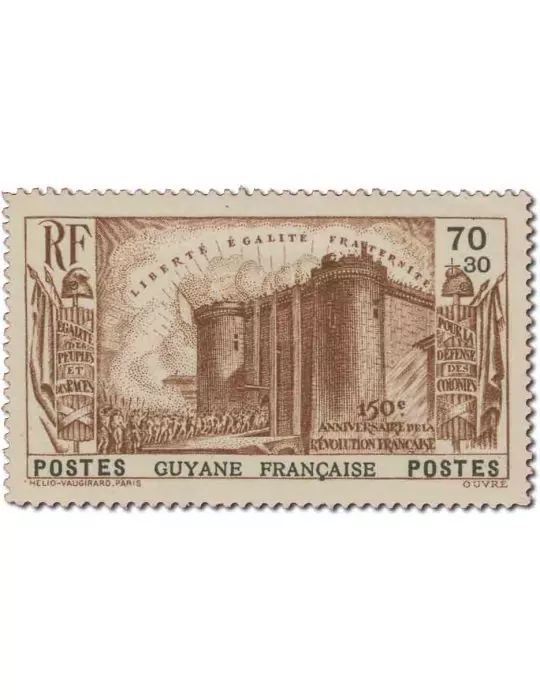 n° 152/156 - Timbre GUYANE Poste