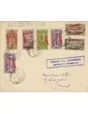 n° 33, 35, 29, 31, 34 x2 et n° 119 obl. sur lettre - Timbre GRAND LIBAN Poste Aerienne