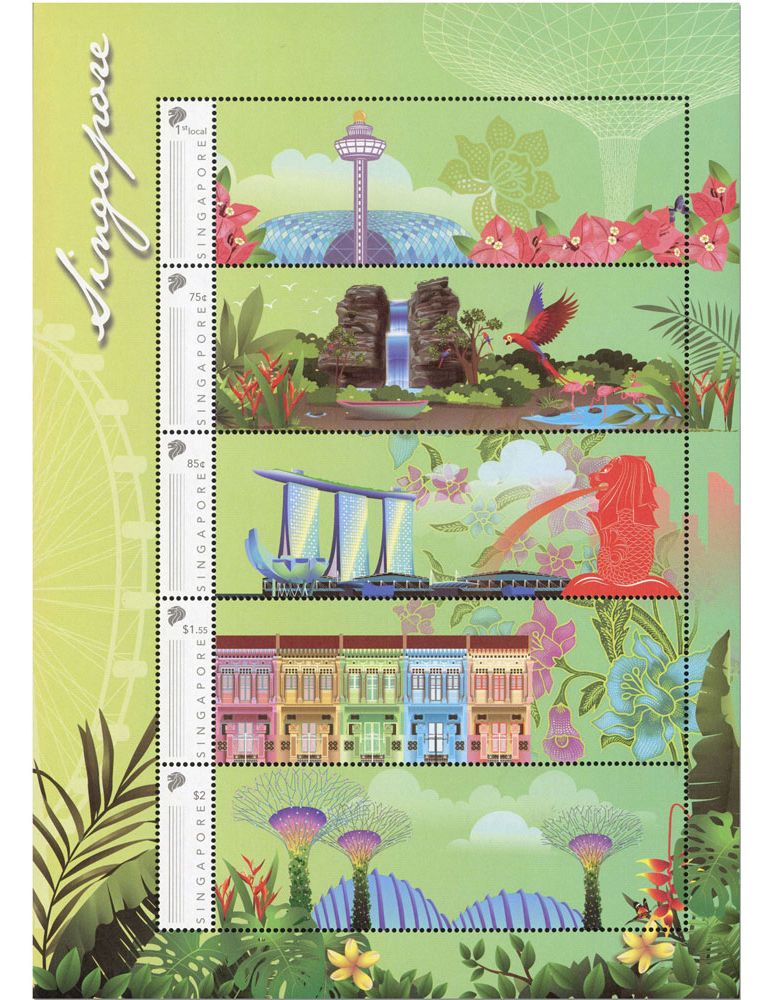 n° 2645/2649 - Timbre SINGAPOUR Poste