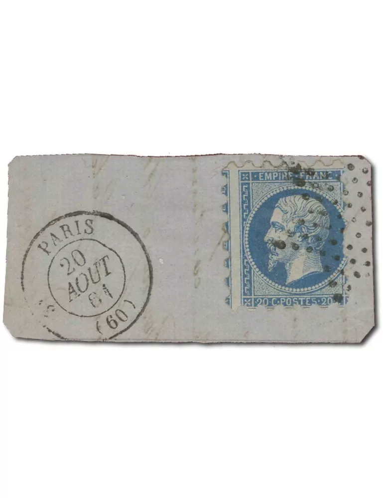 n° 14A obl. sur fragment - Timbre FRANCE Poste