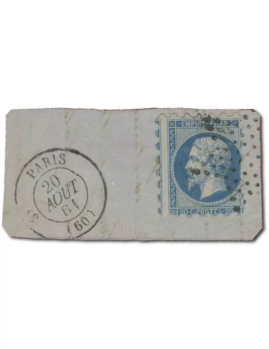 n° 14A obl. sur fragment - Timbre FRANCE Poste