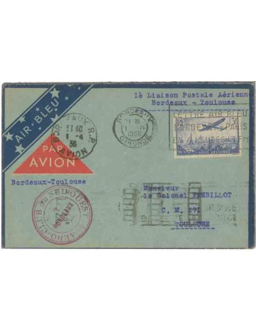 France : Lettre Air Bleu, par Avion