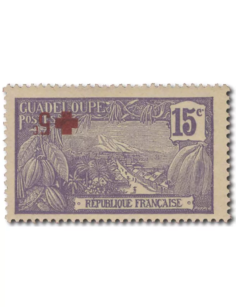 n° 76** - Timbre GUADELOUPE Poste