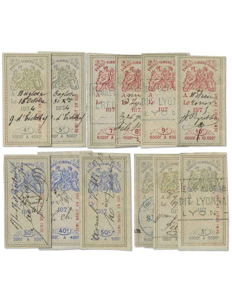 n° 183/197 obl. - Timbre FRANCE Fiscaux