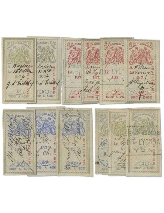 n° 183/197 obl. - Timbre FRANCE Fiscaux