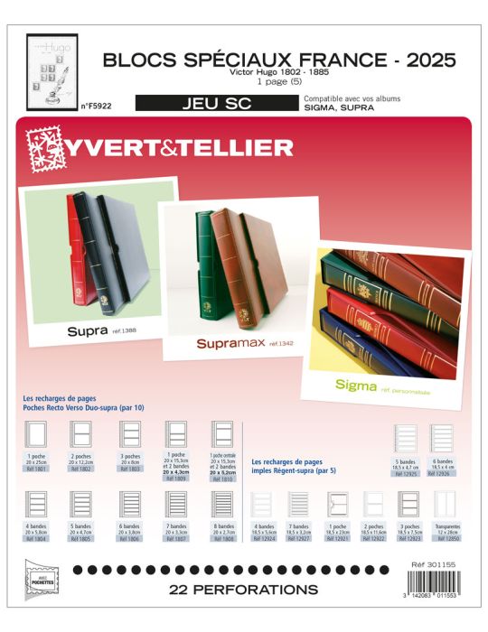 FRANCE BLOCS SPECIAUX SC: 2025-2 (JEUX AVEC POCHETTES)