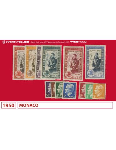n° 338/350 -Timbre Monaco Année complète (1950)