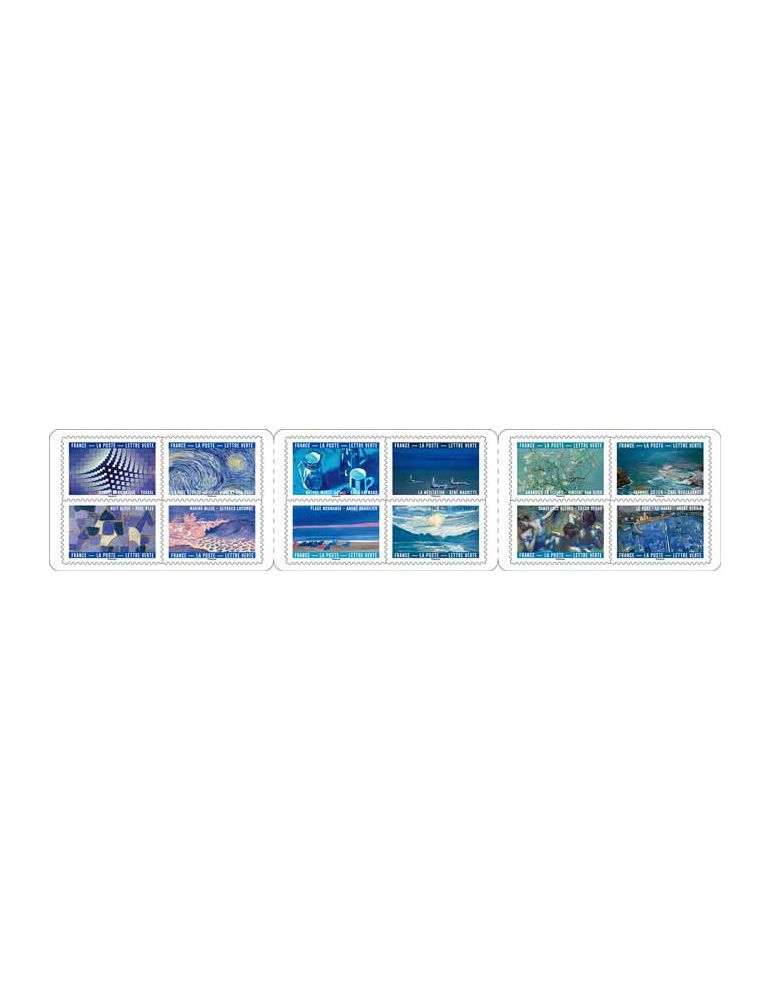n° BC2656 - Timbre FRANCE Autoadhésifs (CARNET LE BLEU DANS L'ART)