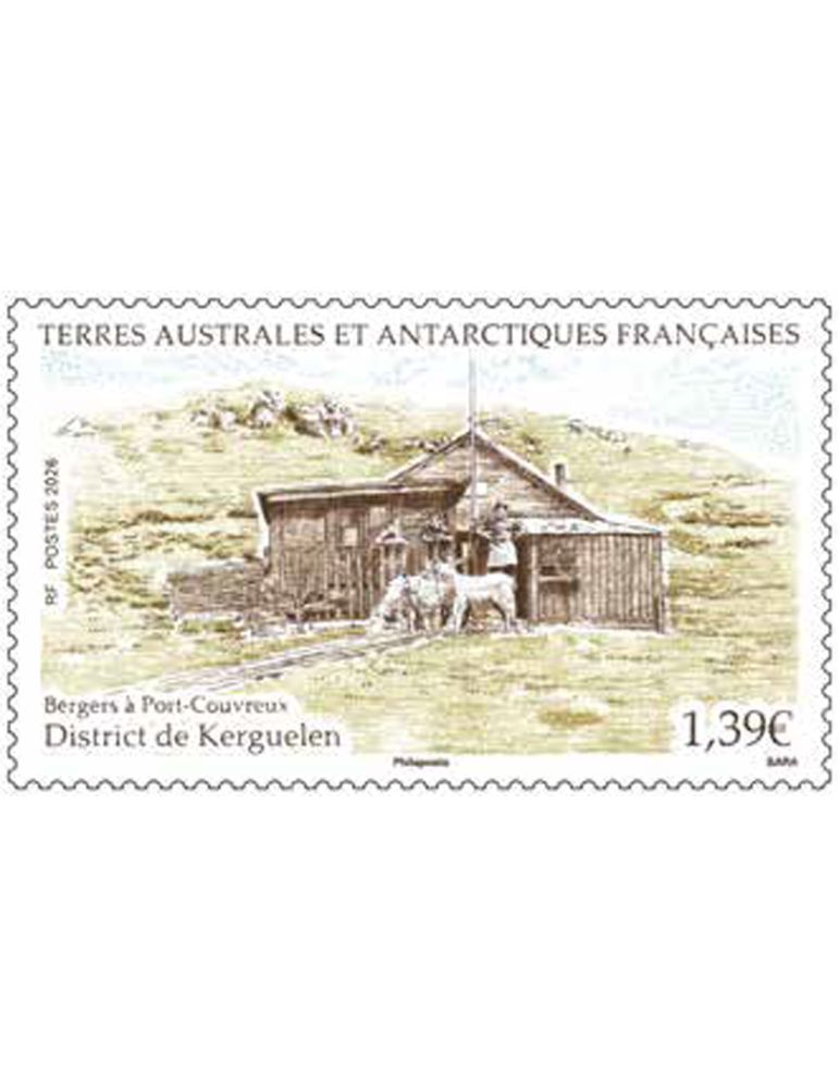 n° 1155 - Timbre TAAF Poste (BERGERS A PORT COUVREUX)