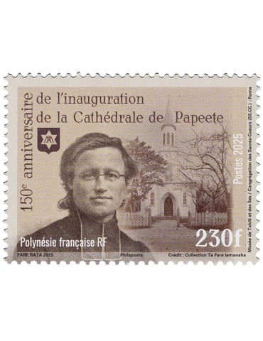 n° 1383 - Timbre POLYNESIE Poste (150 ANS DE LA CATHEDRALE DE PAPEETE- 13_25_212)