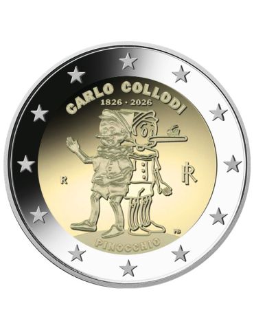2 euros Italie 2026 - 200eme anniversaire de la naissance de Carlo Collodi - Pinocchio