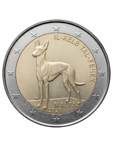 2 EURO COMMEMORATIVE 2026 : MALTE (Le Lévrier pharaon)