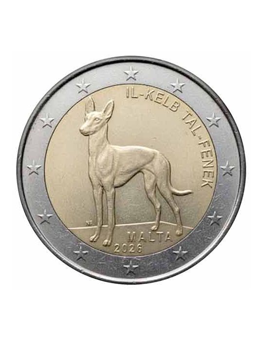BU : 2 EURO COMMEMORATIVE 2026 : MALTE (Le Lévrier pharaon)