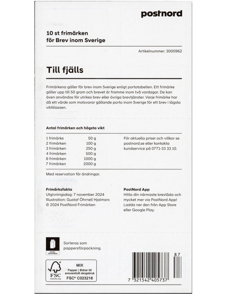 n° C3555 - Timbre SUEDE Carnets
