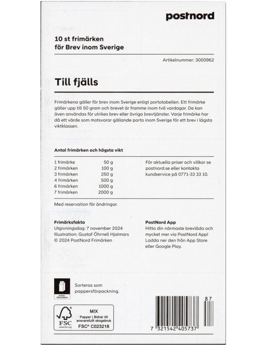 n° C3555 - Timbre SUEDE Carnets