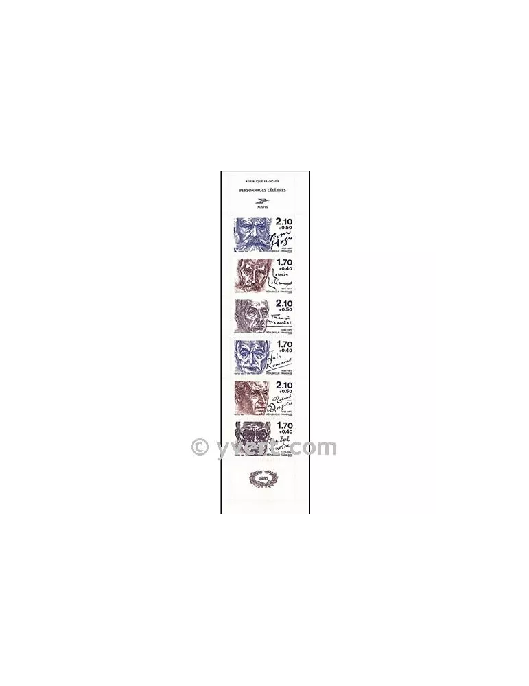 n° BC2360A - Timbre France Carnet Personnages célèbres