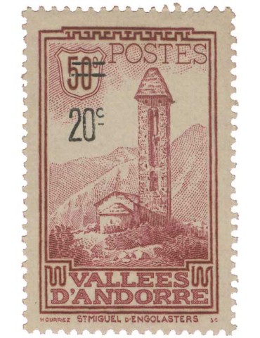 n° 46* - Timbre ANDORRE Poste